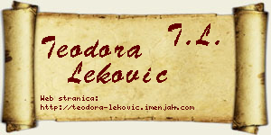 Teodora Leković vizit kartica